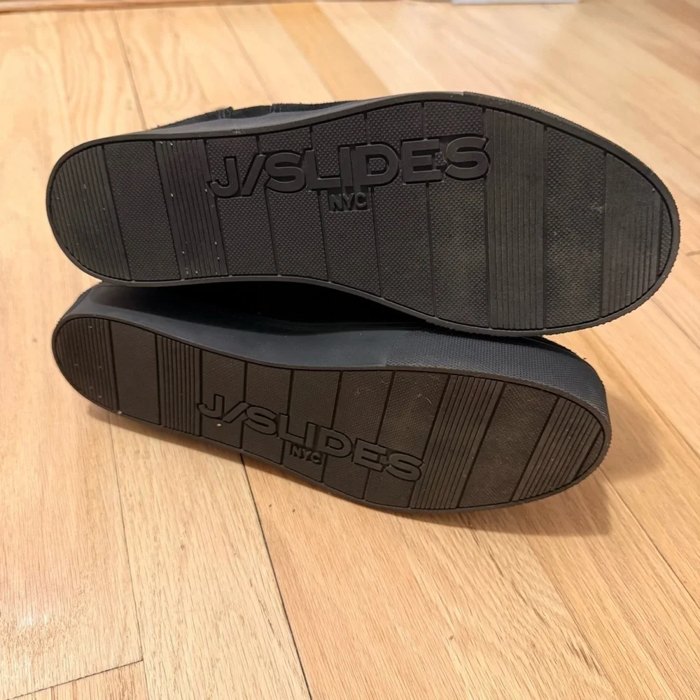 J Slides NYC Waterproof Women's Black Winter Suede Boots Size 7.5